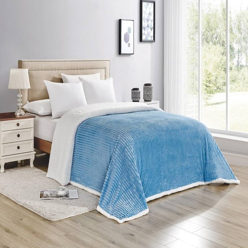 Faith, Hope, Love Home Décor King Size Corduroy Oversized Sherpa